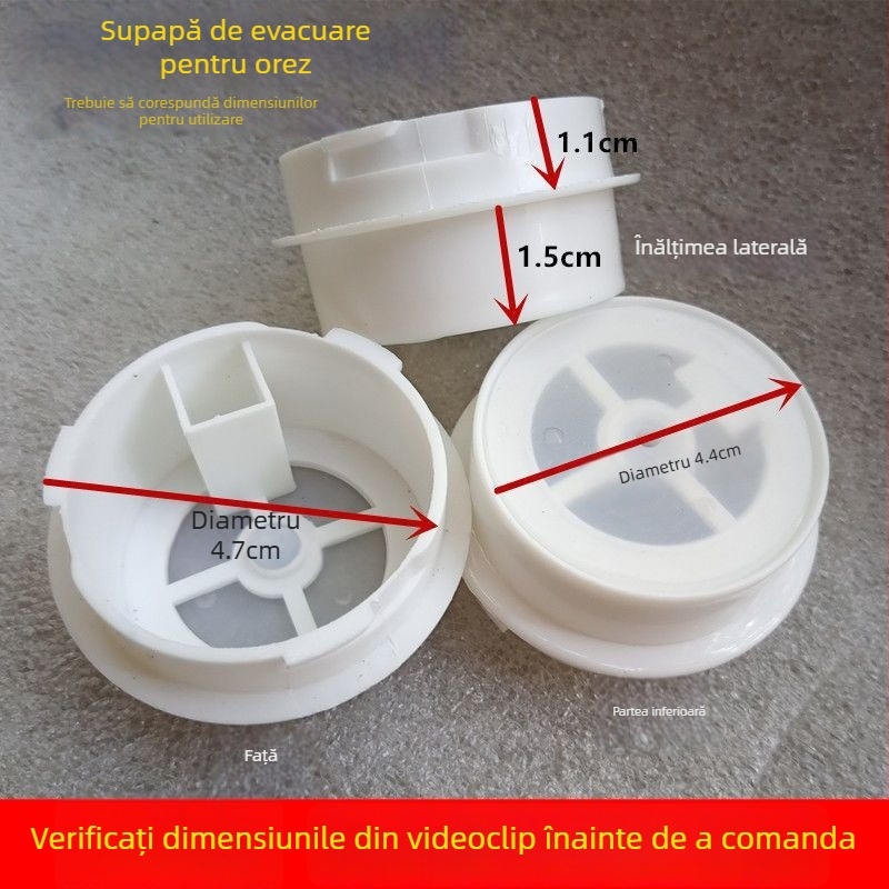 Valvă de evacuare a aburului pentru orezător cu corp pe jumătate, diametru 4,7 cm, design hemisferic triunghiular, accesorii pentru orezător