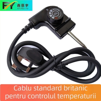 Cablu de alimentare cu trei pini, în stil britanic, 13A, cu cupru pur, conductor termostat pentru oală electrică/grill, priză plată