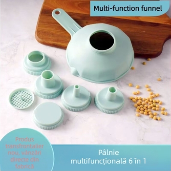 Funnel plastic de bucătărie, șase în unu – pentru scurgerea uleiului și a vinului, practic