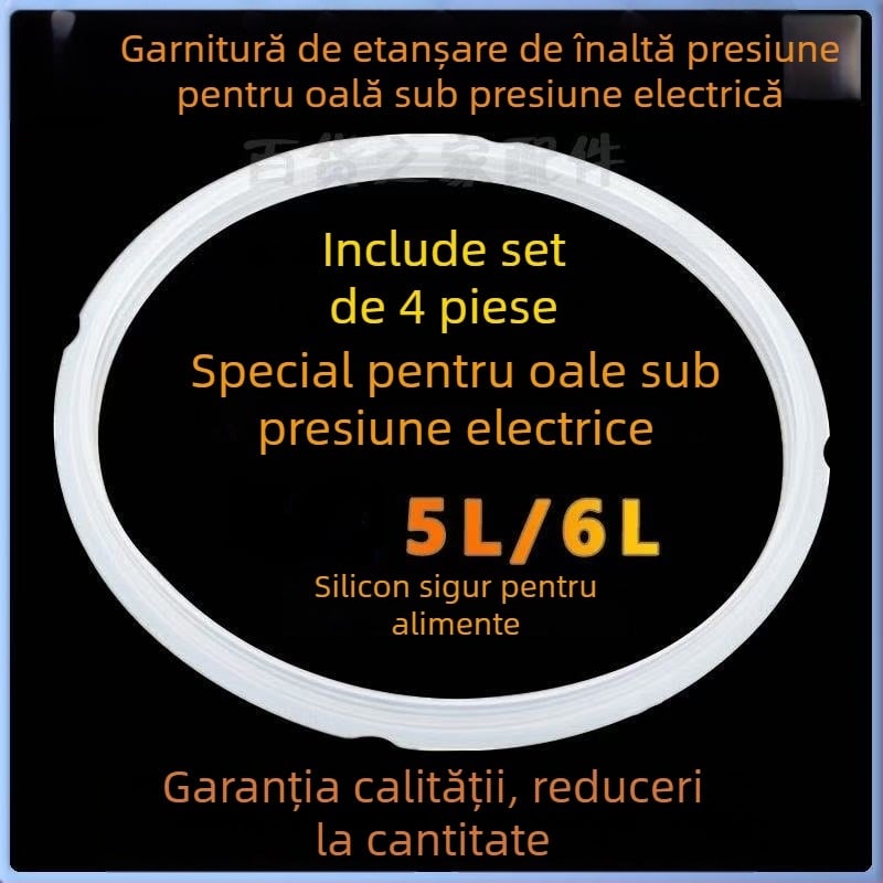 Set de garnituri pentru oală electrică sub presiune de 5 L – inel etanș 22 cm din silicon și inel etanș 22 cm din cauciuc