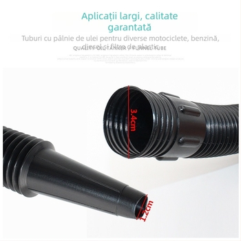Con de alimentare pentru mașini și motociclete cu filtru, turnare prin injecție, 145 mm, negru