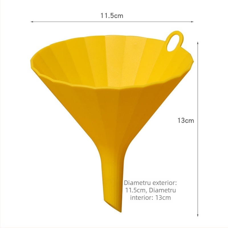 Pâlnie pentru ulei, uz casnic, diametru mare, pâlnie pliabilă pentru apă, dozator pentru sticlă cu gură îngustă, din plastic
