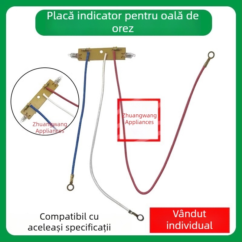 Placă indicator de alimentare universală pentru oală electrică de gătit orez, lampă de menținere a temperaturii, ansamblu cu 3 conductori