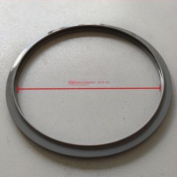 SF inel de etanșare pentru oală sub presiune, oțel inoxidabil, 20 cm, inel gri, inel din piele și inel din silicon cauciucat – accesorii pentru oală sub presiune