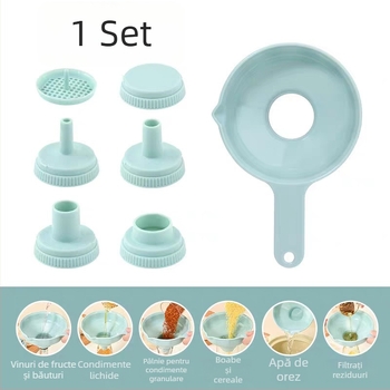Pâlnie multifuncțională 7 în 1 pentru alimente, ulei de arahide, filtrare a sedimentelor uleioase, băuturi și separare alcoolică