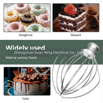 K45WW Tel de amestec pentru KitchenAid, compatibil cu mixer staționar de 4.5 Qt, oțel inoxidabil