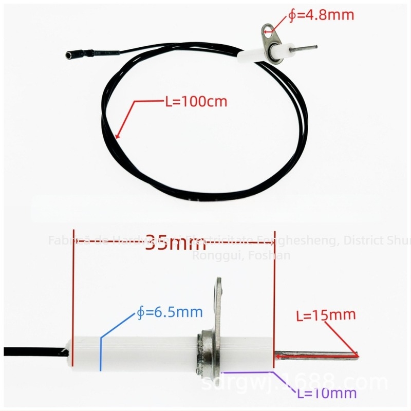 Set de aprindere cu piezo pentru cuptor – aprindător piezo cu ieșire 1 la 2
