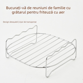 430 oțel inoxidabil, grilă pentru friteza cu aer, accesorii pentru raft de aburi, frigărui pentru grătar și suport rotund pentru toast și pâine