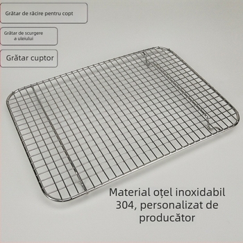 Grilaj de răcire portabil pentru cofetărie, accesoriu de cuptor pătrat din oțel inoxidabil 304, pentru grătar și carne