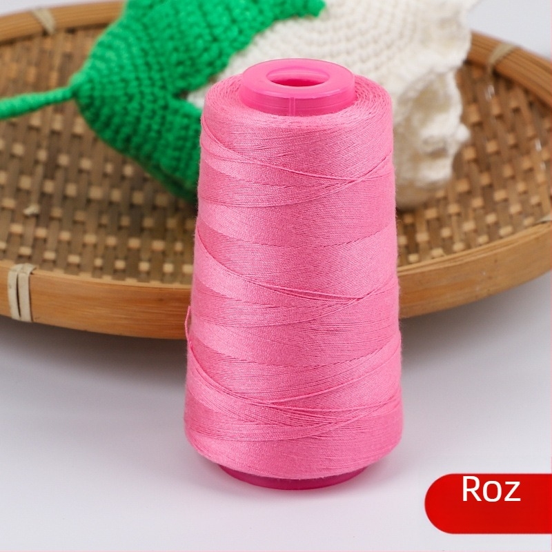 Fir poliester colorat 203 șiruri pentru jeanși, fir gros pentru mașina de cusut uz casnic, cusut manual haine și pălării, tambur de ață pagoda
