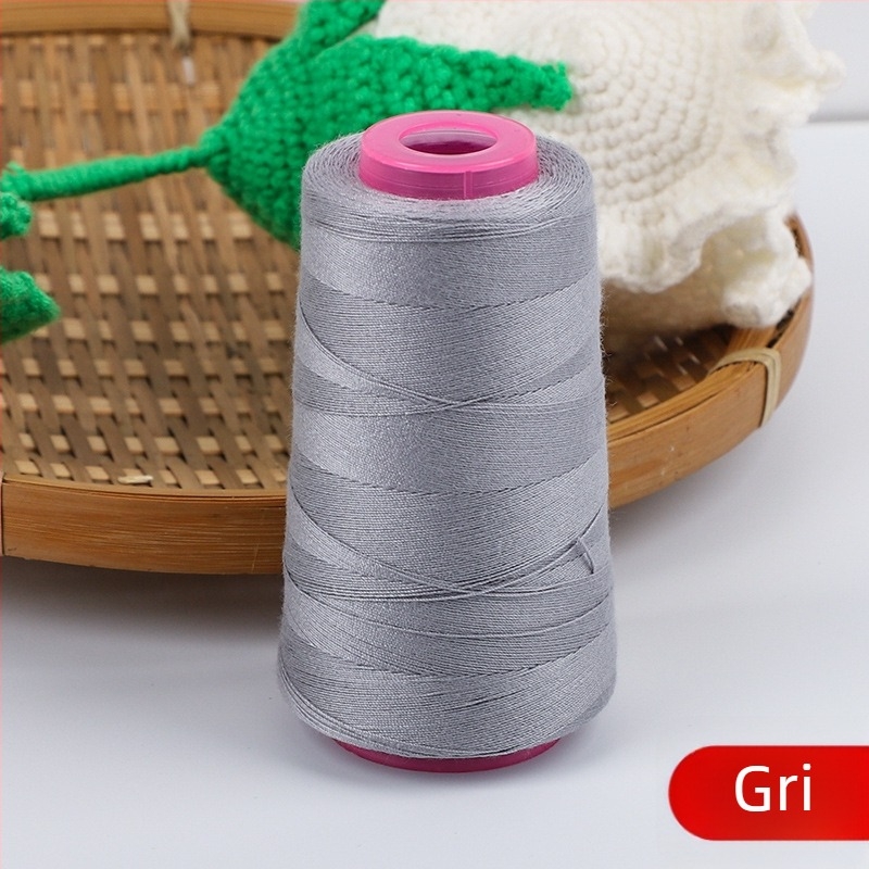 Fir poliester colorat 203 șiruri pentru jeanși, fir gros pentru mașina de cusut uz casnic, cusut manual haine și pălării, tambur de ață pagoda