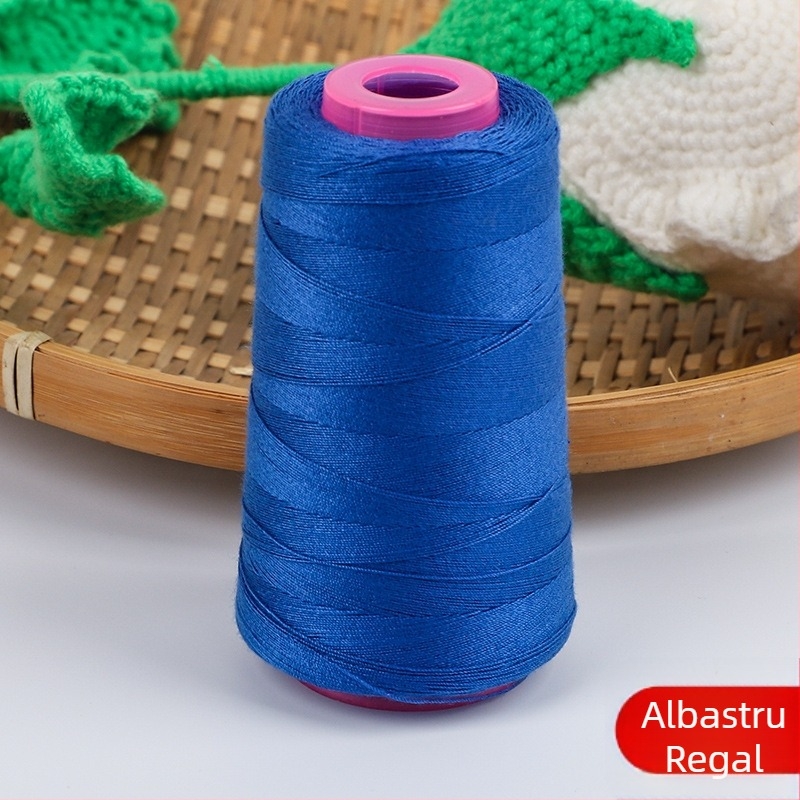 Fir poliester colorat 203 șiruri pentru jeanși, fir gros pentru mașina de cusut uz casnic, cusut manual haine și pălării, tambur de ață pagoda
