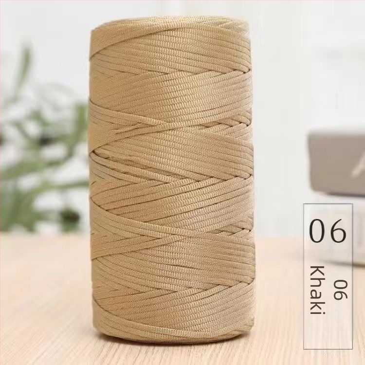 Fire de bumbac mercerizat și in, fir plat, ușor, pentru croșetat cu ice silk; pălării, genți și perne