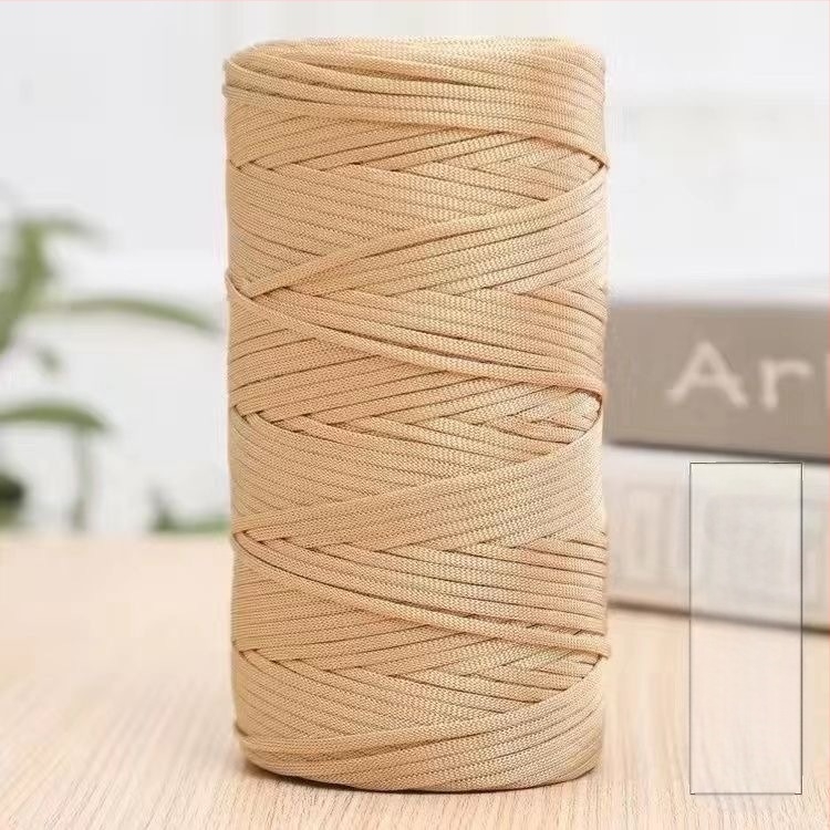 Fire de bumbac mercerizat și in, fir plat, ușor, pentru croșetat cu ice silk; pălării, genți și perne