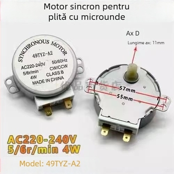 Motor pentru tava de sticlă a cuptorului cu microunde, modelul 49TYZ-A2, 220V, motor sincron cu magnet permanent