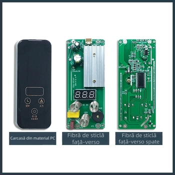 Set de accesorii pentru plită electrică ceramică pentru ceai, cu placă de încălzire și controler cu fir, incluzând componente din piatră și lemn