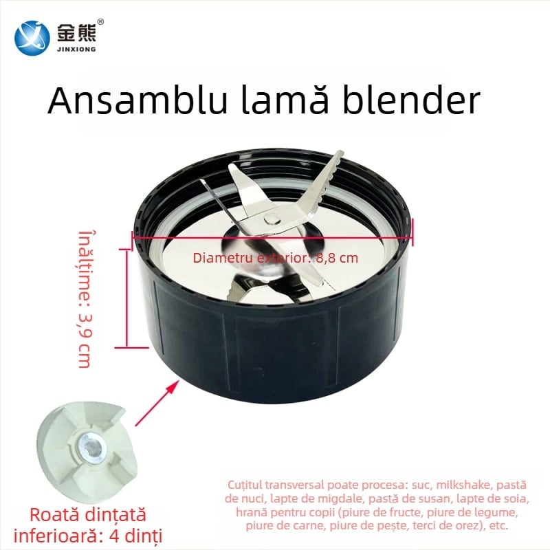 Golden Bear JX001 Accesorii pentru blender: suport încrucișat pentru cuțit, cuțit pentru suc, cuțit cu 4 lame, suport pentru măcinare