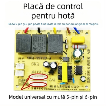 Placă universală de control și alimentare pentru hotă, placă de reparat a blocului de comandă, compatibilă cu conectori de 5 pini și 6 pini