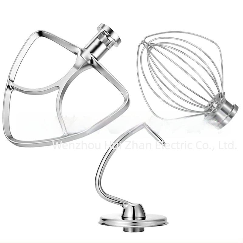 Set de atașamente din oțel inoxidabil pentru beater, pentru mixer KitchenAid, 4,5 Qt, compatibil cu K45DH