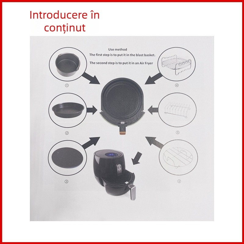 Carte de rețete pentru accesorii friteuză cu aer (ediția engleză)