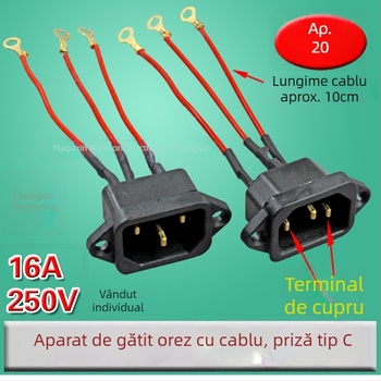 Priză din cupru cu trei găuri pentru gătitor de orez și wok electric