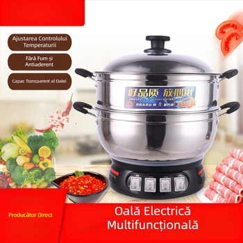 Oală electrică multifuncțională pentru hot pot, 2100W, oțel inoxidabil