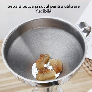 Pâlnie din oțel inoxidabil 304 cu sită filtrantă, bucătărie, pentru ulei și vin, în două dimensiuni