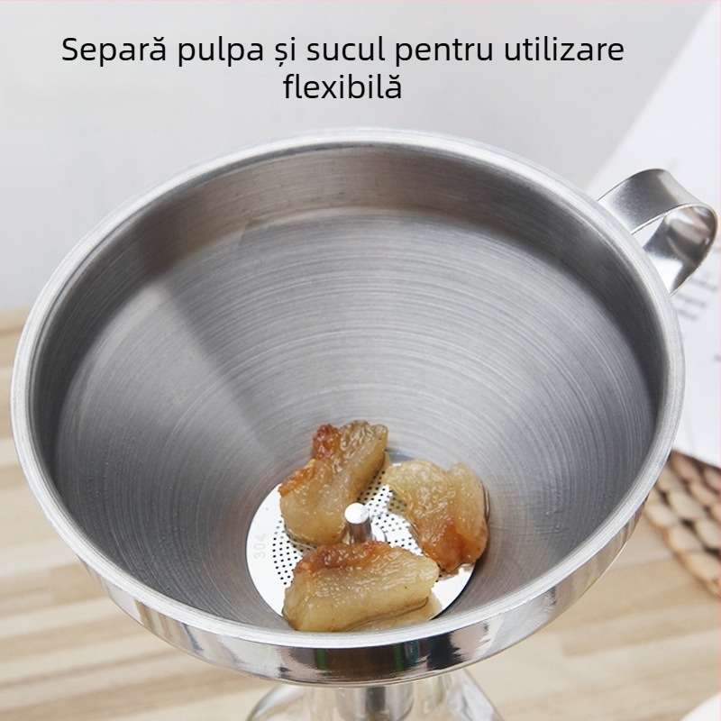 Pâlnie din oțel inoxidabil 304 cu sită filtrantă, bucătărie, pentru ulei și vin, în două dimensiuni