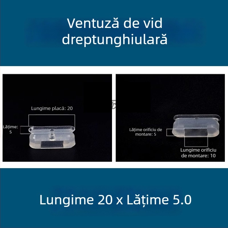 Cupă de vid pentru brațul robotic industrial, duză lungă, ovală, din silicon rezistent la temperaturi înalte, antistat.