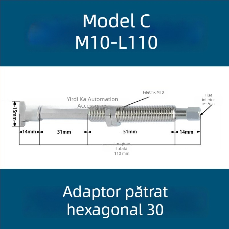 Cupă de vid pentru brațul robotic industrial, duză lungă, ovală, din silicon rezistent la temperaturi înalte, antistat.