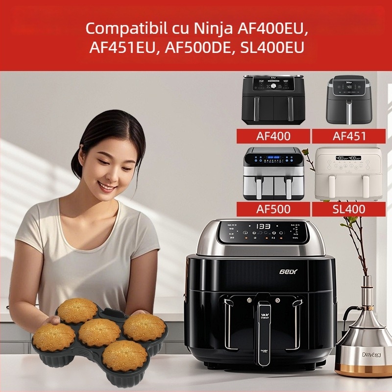 Tavă din silicon pentru gogoși pentru friteuză cu aer