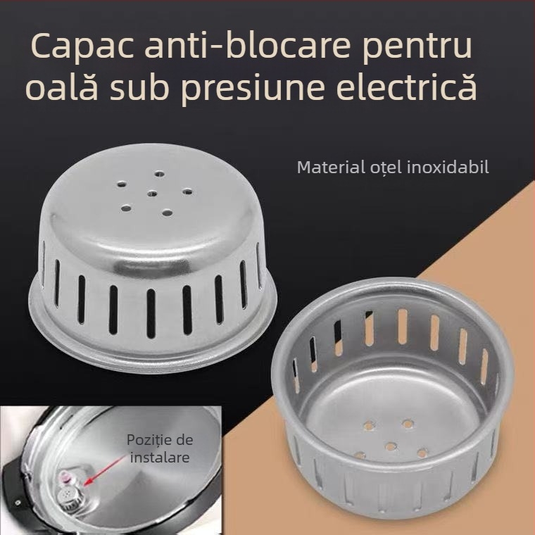 Accesorii universale pentru oală electrică sub presiune: capac anti-blocare cu suport cu trei gheare și ventilul de aer al capacului interior