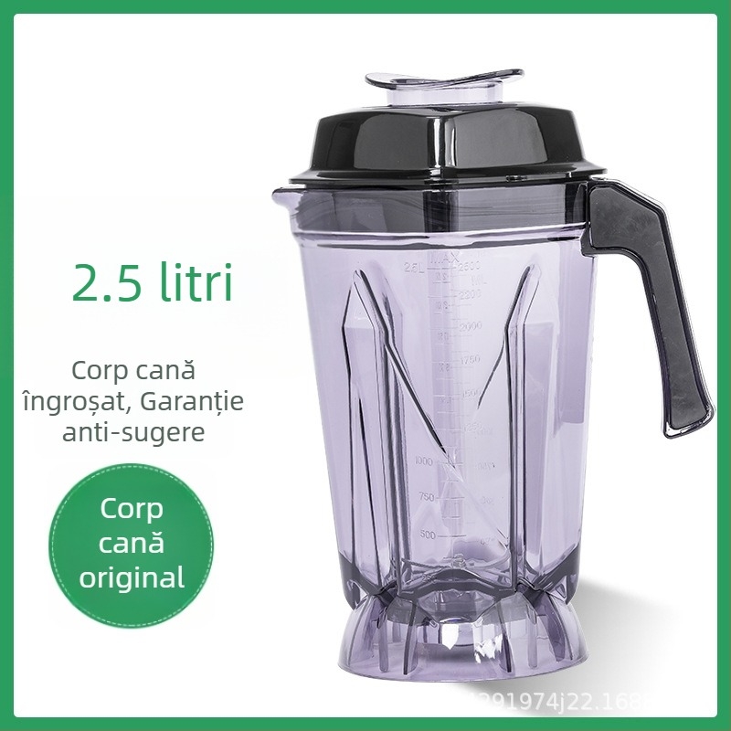 Set universal de accesorii pentru blender de 2,5 L: cană, recipient și ansamblu de cuțite pentru prepararea laptelui de soia