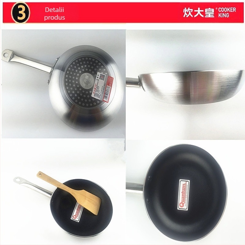 COOKER KinG 36 cm tigaie antiaderentă pentru plite cu gaz și inducție – aliaj de aluminiu, pentru steak, clătite și ouă, uz casnic și profesional