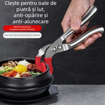 Clip anti-arzură pentru boluri, suport pentru farfurii și boluri, clește de bucătărie antiderapant, clip pentru vase de copt, suport pentru farfurii de caserolă, clip pentru aburi