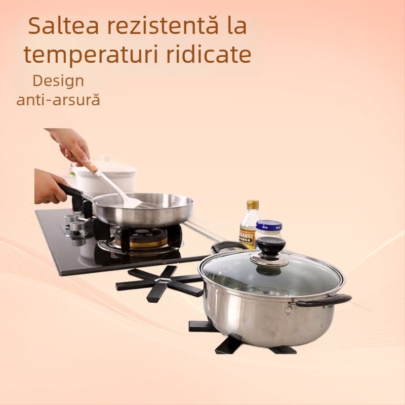 Covoraș rotund din plastic pentru tacâmuri și cești, izolație termică, protecție împotriva arsurilor, bucătărie