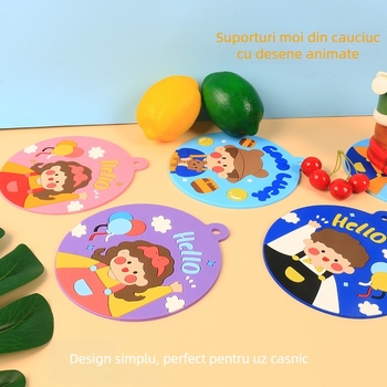 Suporturi din silicon rezistente la temperatură pentru vase și cești – antiaderente, impermeabile, rezistente la ulei, în forme rotunde, pătrate și neregulate, PVC suporturi personalizabile