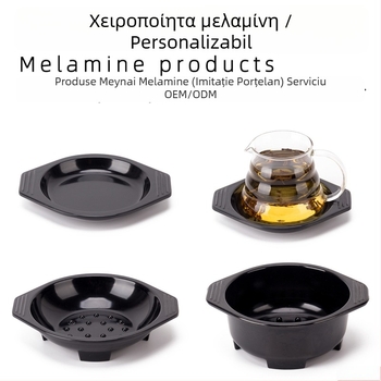 Padă melamină pentru oală cu două mânere, bază din piatră, imitatie de porțelan din plastic, pernă izolatoare rezistentă la temperaturi înalte