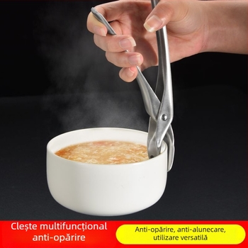 Clips pentru ridicare boluri din oțel inoxidabil 304, cu suprafață antiderapantă – ustensilă de bucătărie