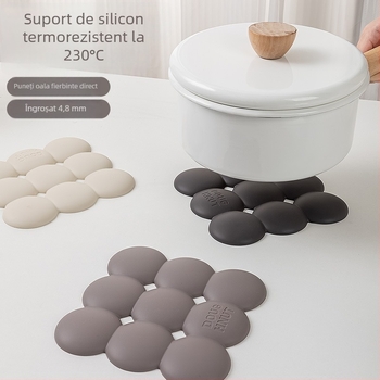 Pad din silicon izolator termic, în formă de donut – covoraș rotund pentru vase, farfurii și suprafețe fierbinți