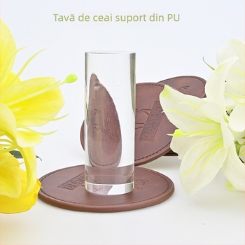Covoraș din piele, circular mare pentru oale, suport termic pentru căni și farfurii, culoare uni, bucătărie și exterior