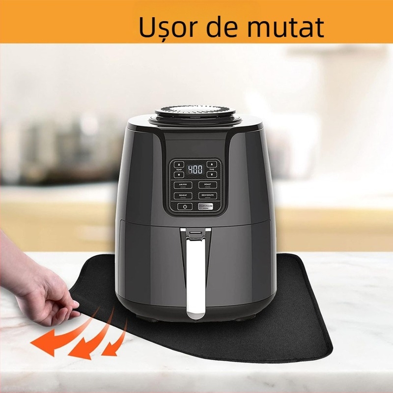 Pad din silicon pentru partea inferioară a friteuzei cu aer, izolație termică, blat de bucătărie, rezistent la temperaturi, multifuncțional anti-arsură