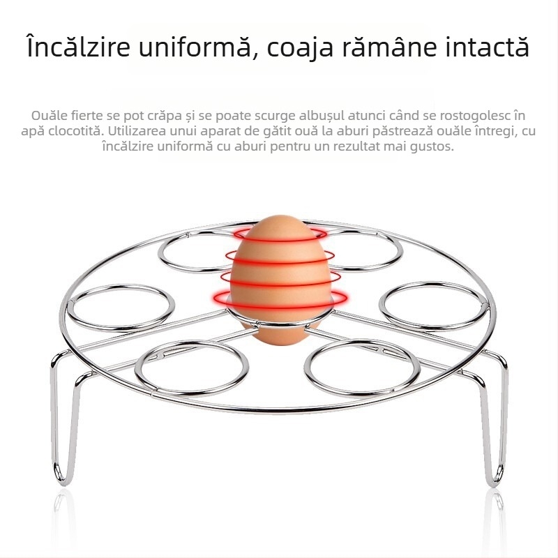 Suport pentru abur ouă din oțel inoxidabil, cu picioare înalte, construcție îngroșată, pentru gătit cu abur în oală de orez