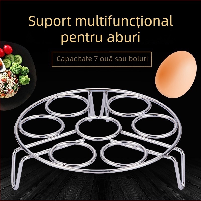 Suport pentru abur ouă din oțel inoxidabil, cu picioare înalte, construcție îngroșată, pentru gătit cu abur în oală de orez