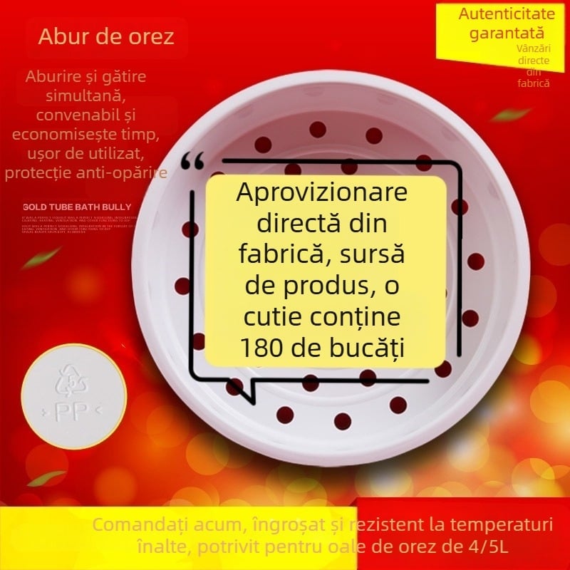Coș de aburi din plastic, 4 litri, pentru orez gătit în oală electrică