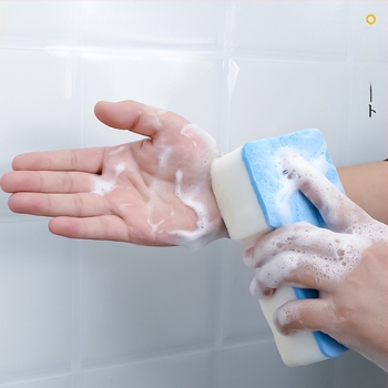 SEIWA-PRO Set burete de baie cu exfoliere, bumbac de baie, cârpa de baie pentru copii și minge de baie