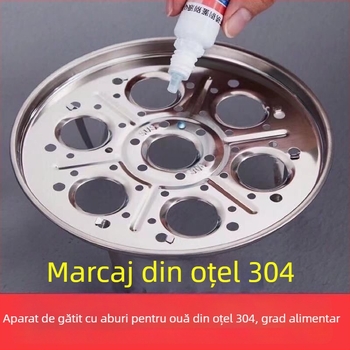 Coș de aburi din oțel inoxidabil 304 pentru ouă, tavă și grilă de abur pentru orez și pește — etaj unic