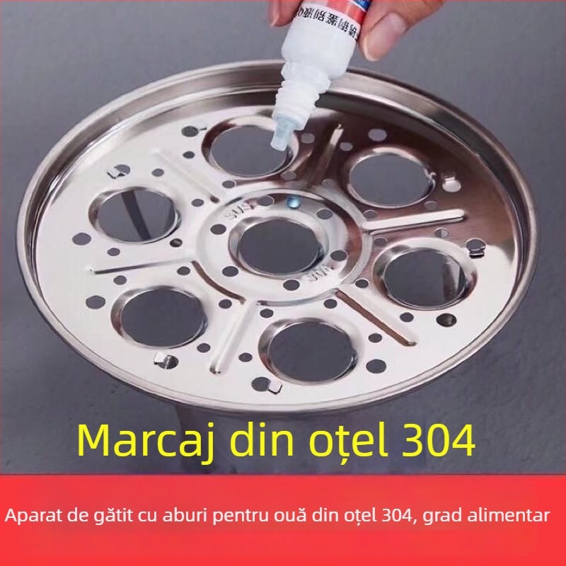 Coș de aburi din oțel inoxidabil 304 pentru ouă, tavă și grilă de abur pentru orez și pește — etaj unic