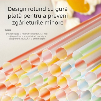 Paie de unică folosință, colorate, îndoite, pentru copii, în formă de stea, fabricate manual, plastic alimentar