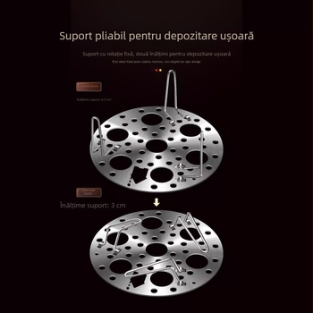 Suport din oțel inoxidabil pliabil pentru aburi, pentru ouă, farfurie înaltă de aburi, tavă rotundă groasă pentru uz casnic